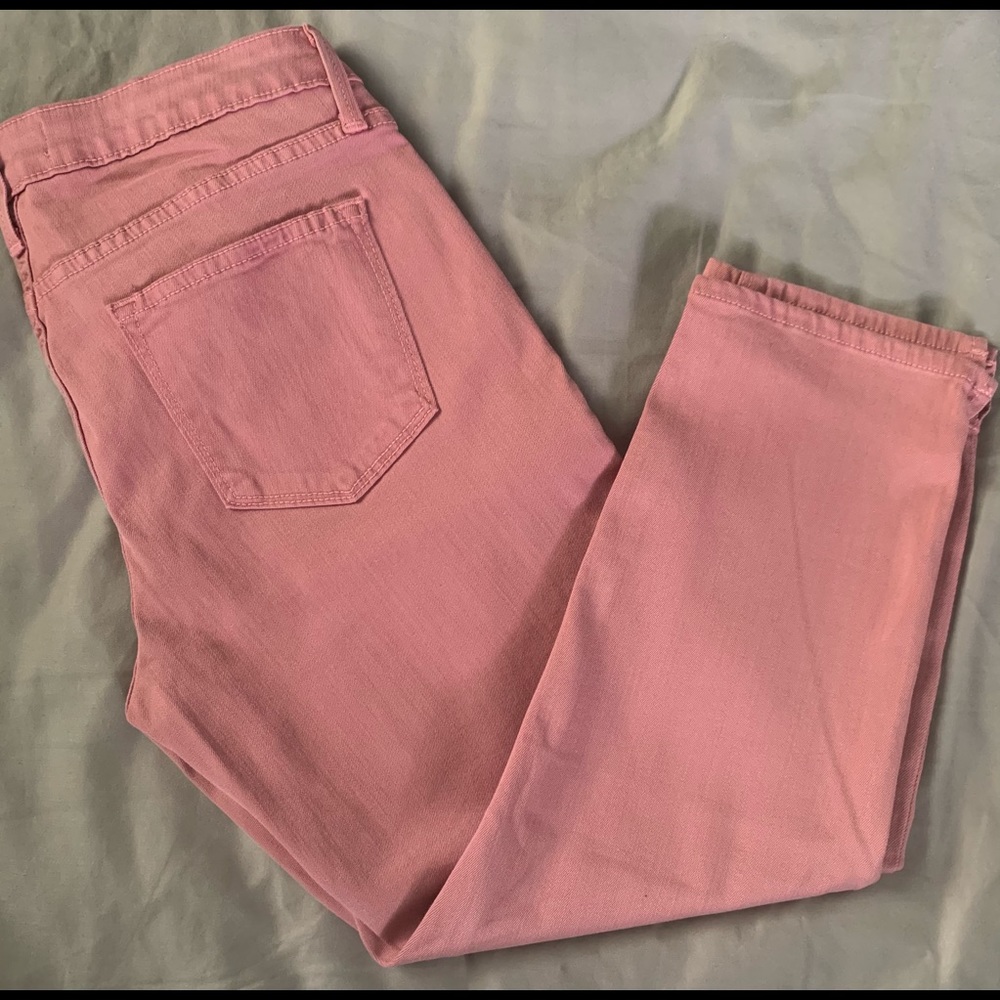 NWOT Just Black Pink Split Cropped Skinny Jeans